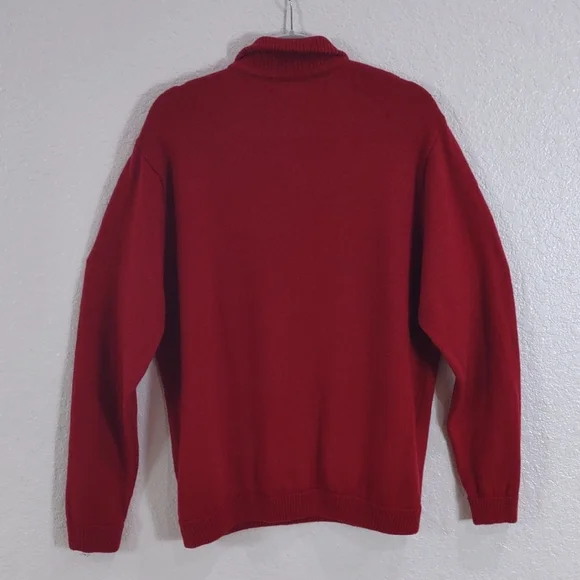Patagonia 80%Lambswool,20%Nylon, Size XL,Red Half-Zip Sweater - Picture 9 of 17